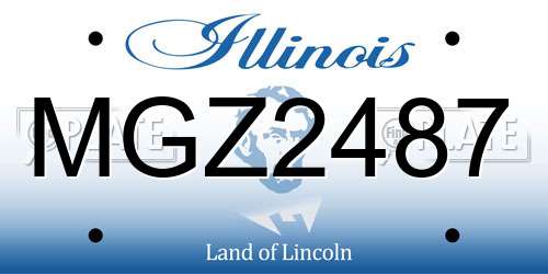 MGZ2487 Illinois License Plate