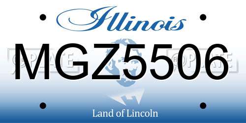 MGZ5506 Illinois License Plate