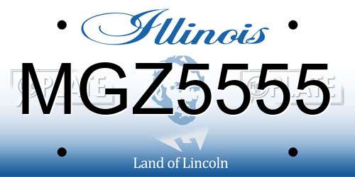 MGZ5555 Illinois License Plate