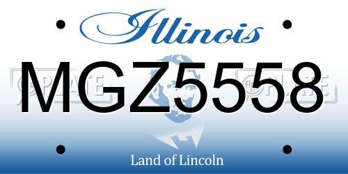 MGZ5558 Illinois License Plate