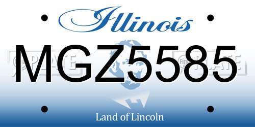 MGZ5585 Illinois License Plate