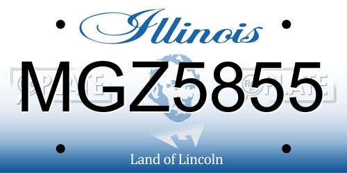 MGZ5855 Illinois License Plate