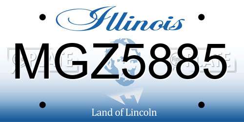 MGZ5885 Illinois License Plate