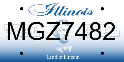 MGZ7482 Illinois License Plate