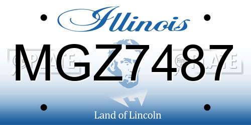MGZ7487 Illinois License Plate