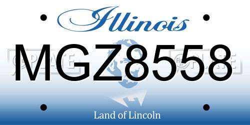 MGZ8558 Illinois License Plate