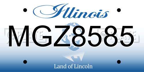 MGZ8585 Illinois License Plate