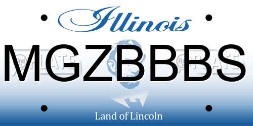 MGZBBBS Illinois License Plate