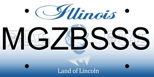 MGZBSSS Illinois License Plate