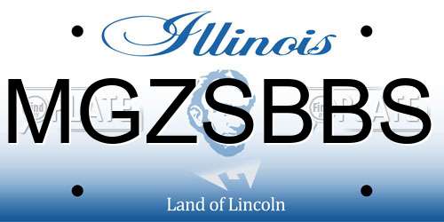 MGZSBBS Illinois License Plate