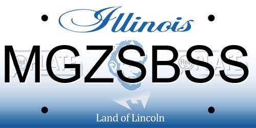 MGZSBSS Illinois License Plate