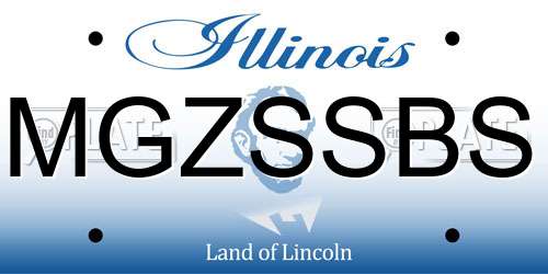 MGZSSBS Illinois License Plate