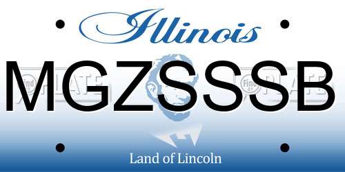 MGZSSSB Illinois License Plate