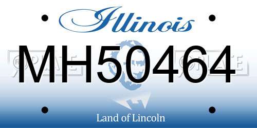 MH50464 Illinois License Plate