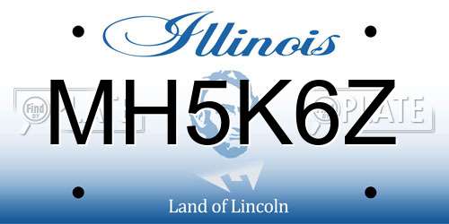 MH5K6Z Illinois License Plate