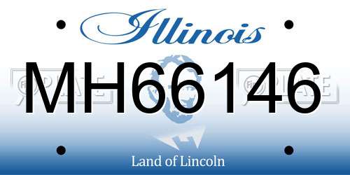 MH66146 Illinois License Plate