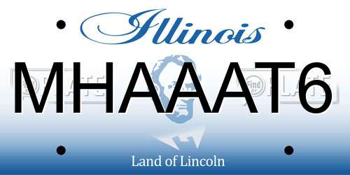MHAAAT6 Illinois License Plate