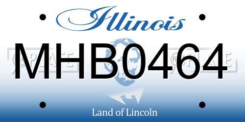 MHB0464 Illinois License Plate
