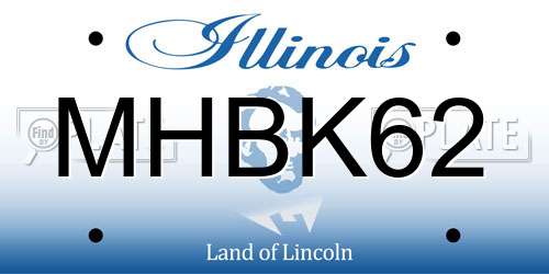 MHBK62 Illinois License Plate