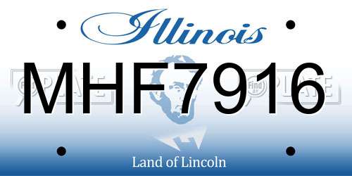 MHF7916 Illinois License Plate