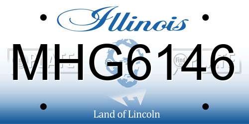 MHG6146 Illinois License Plate