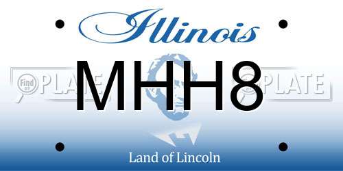 MHH8 Illinois License Plate