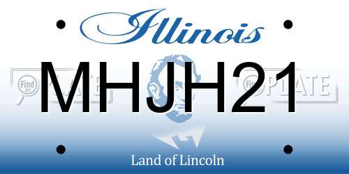 MHJH21 Illinois License Plate