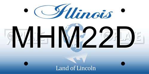 MHM22D Illinois License Plate
