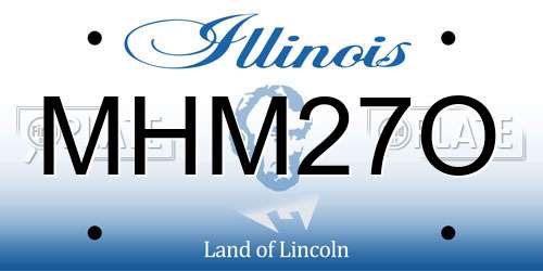 MHM27O Illinois License Plate