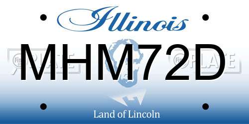 MHM72D Illinois License Plate