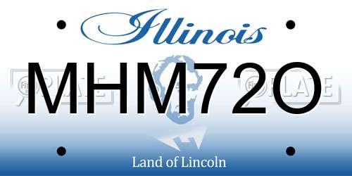 MHM72O Illinois License Plate