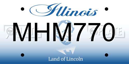 MHM770 Illinois License Plate