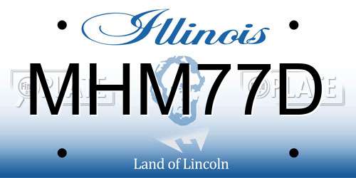 MHM77D Illinois License Plate