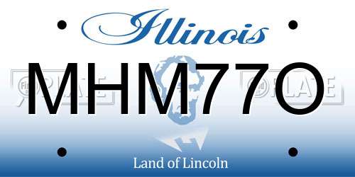 MHM77O Illinois License Plate