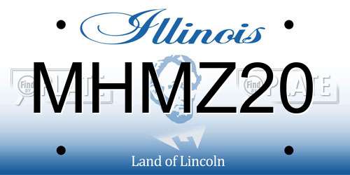 MHMZ20 Illinois License Plate