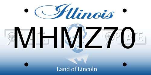 MHMZ70 Illinois License Plate