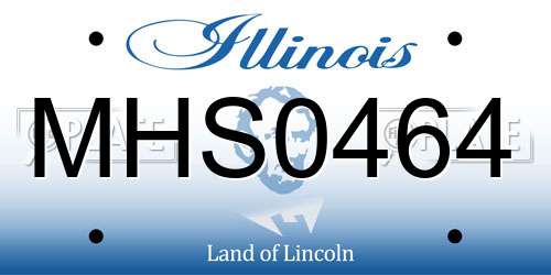 MHS0464 Illinois License Plate