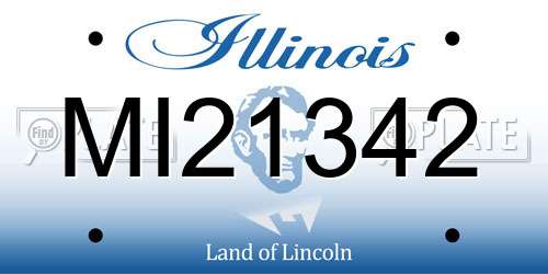 MI21342 Illinois License Plate