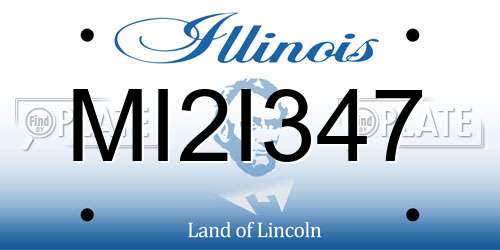 MI2I347 Illinois License Plate