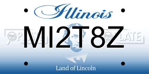 MI2T8Z Illinois License Plate