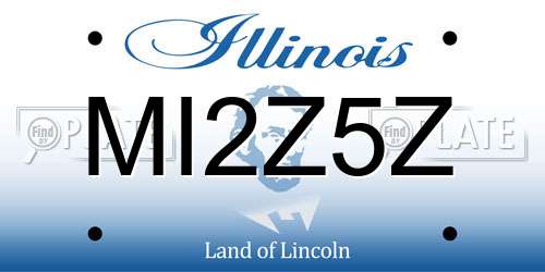 MI2Z5Z Illinois License Plate
