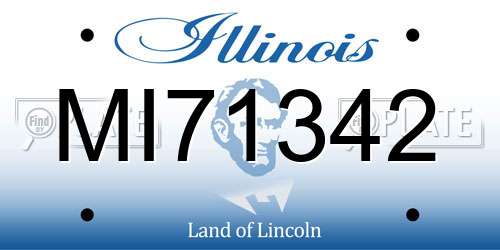 MI71342 Illinois License Plate