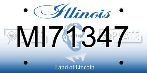 MI71347 Illinois License Plate