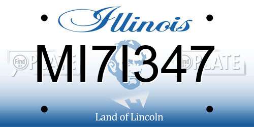 MI7I347 Illinois License Plate