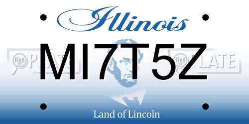 MI7T5Z Illinois License Plate