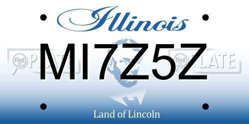 MI7Z5Z Illinois License Plate