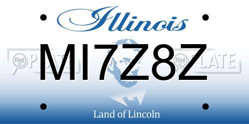 MI7Z8Z Illinois License Plate