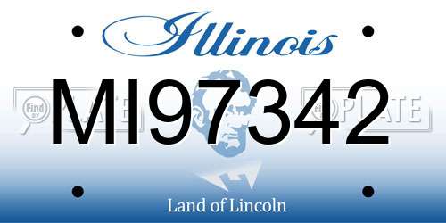 MI97342 Illinois License Plate