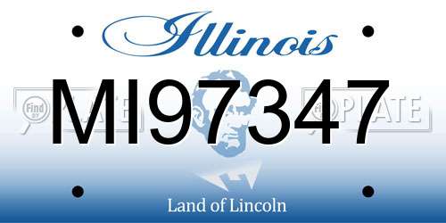 MI97347 Illinois License Plate