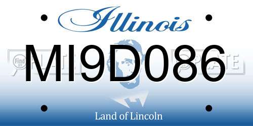 MI9D086 Illinois License Plate